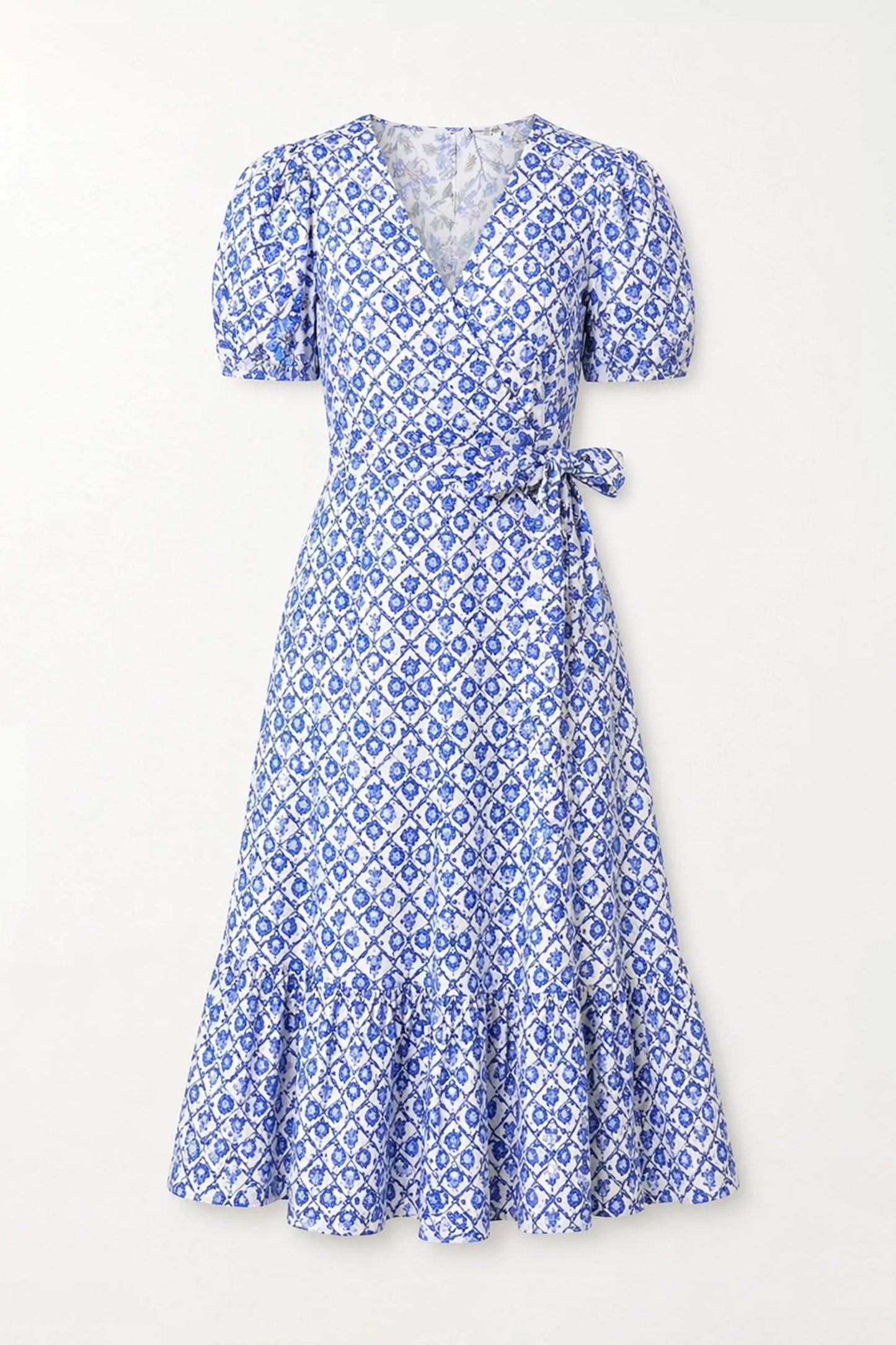 Floral Dress Cecile in Blue