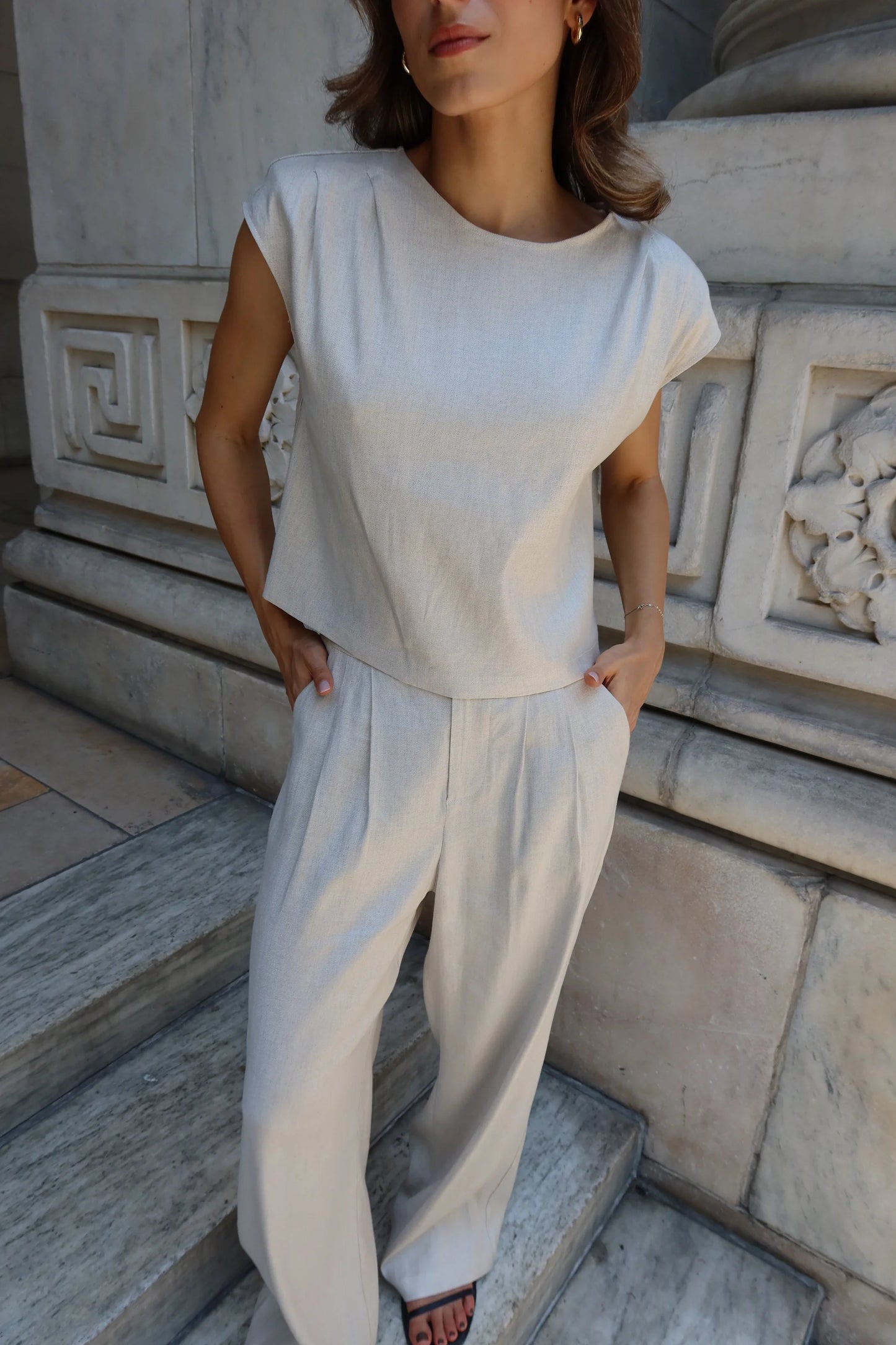Beige Trousers Lyon