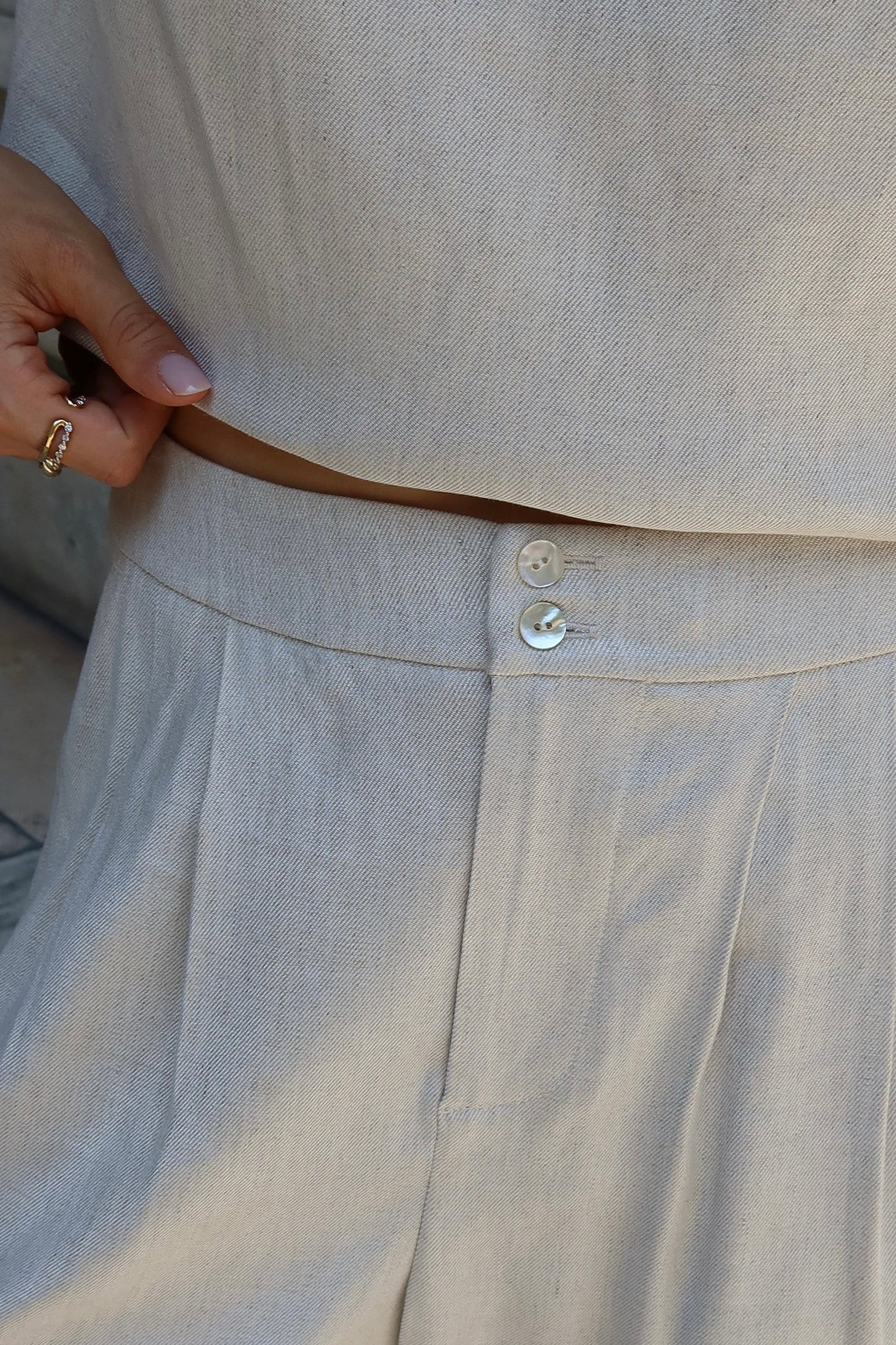 Beige Trousers Lyon
